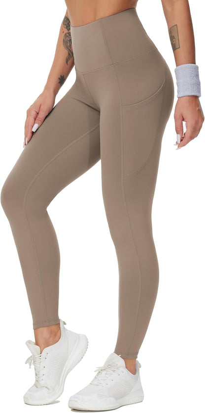 THE GYM PEOPLE Thick High Waist Yoga Pants with Pockets