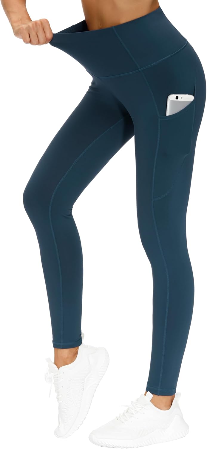 THE GYM PEOPLE Thick High Waist Yoga Pants with Pockets