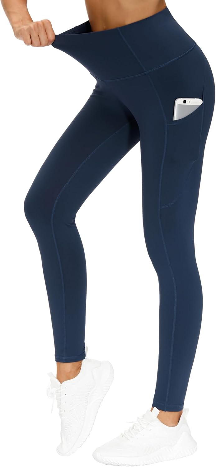 THE GYM PEOPLE Thick High Waist Yoga Pants with Pockets