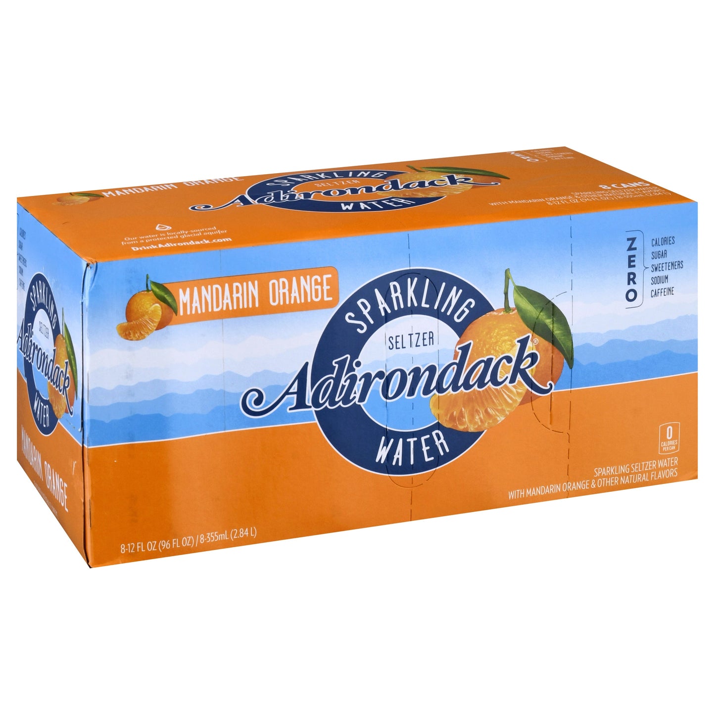 Adirondack Mandarin Orange Sparkling Water 8 ea - 96 FZ 3 Pack