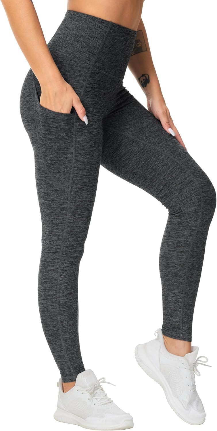 THE GYM PEOPLE Thick High Waist Yoga Pants with Pockets