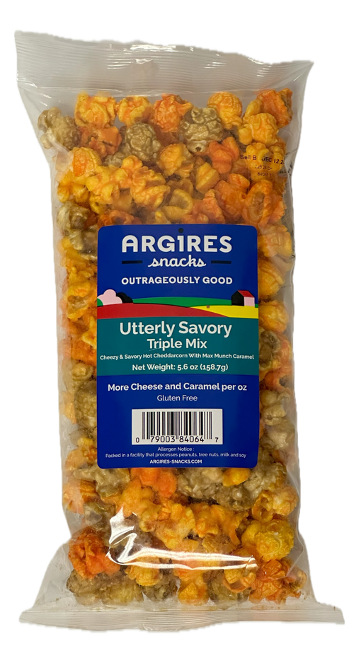 Argires Snacks Utterly Savory Triple Mix - 5.6 OZ 12 Pack