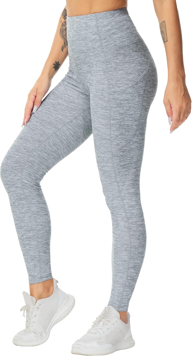 THE GYM PEOPLE Thick High Waist Yoga Pants with Pockets