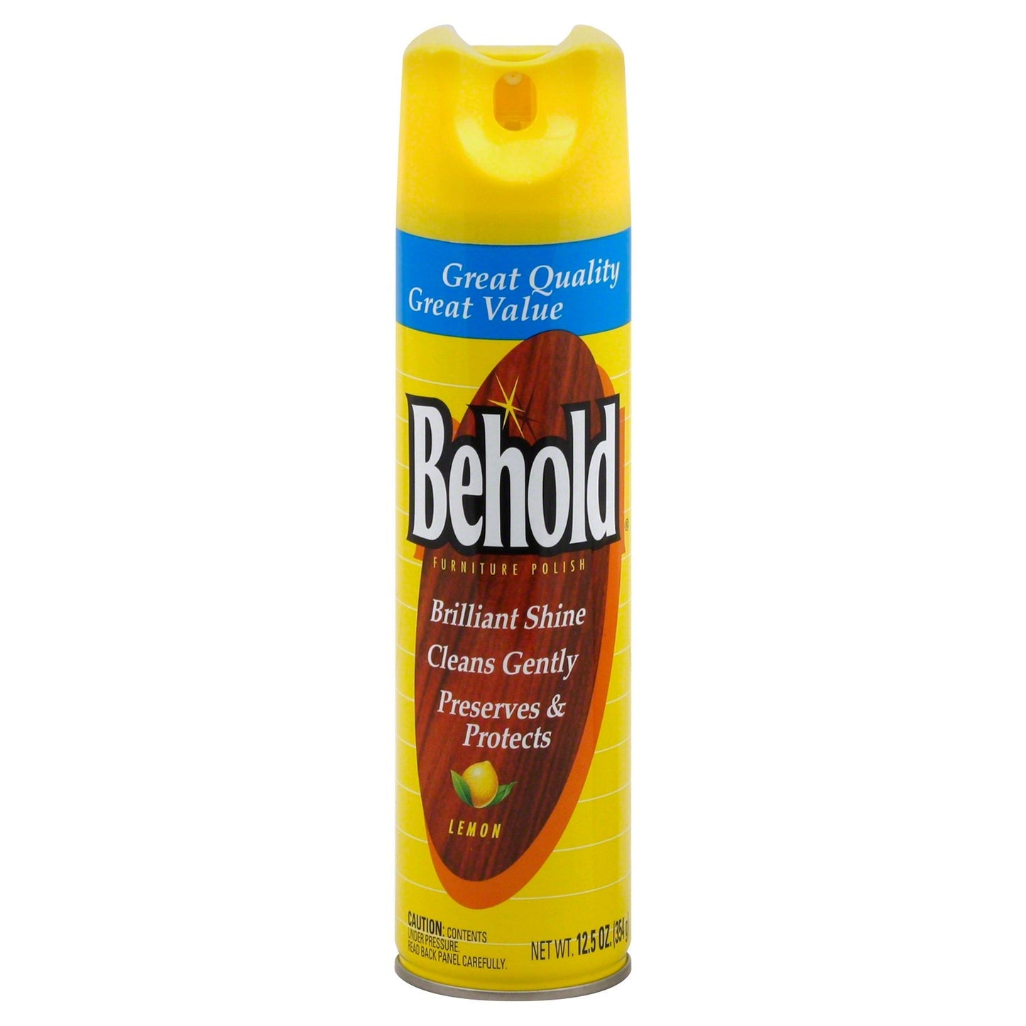 Behold Cleaner Furniture Polish Aerosol Lemon - 12.5 OZ 12 Pack
