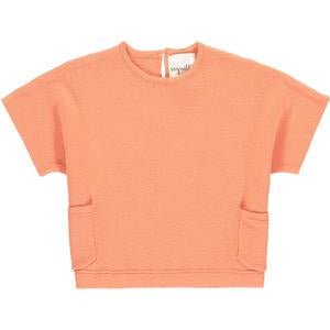 Fiona Girlsâ Pumpkin Short Sleeve Sweater - Select Size