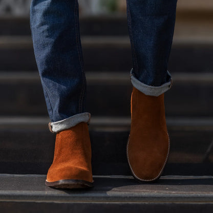 Clarkson Chelsea Brown Suede Leather Boots