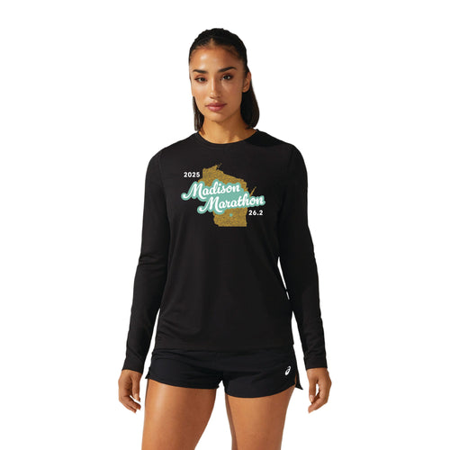 2025 Madison Marathon - ASICS Women's Ready Set Long Sleeve Tee Black (2012b468) (MM-01)
