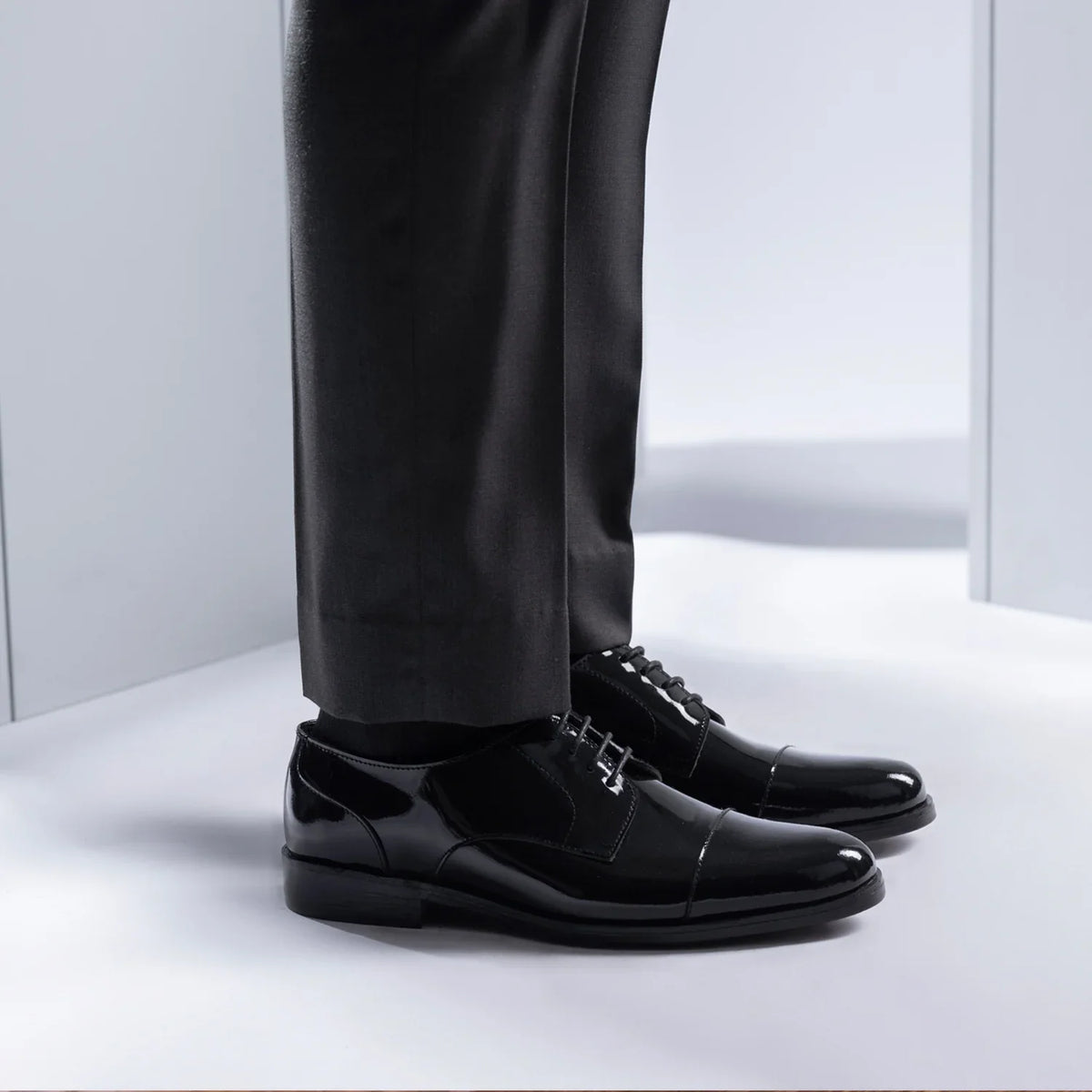Attorney Derby Black Patent Leather Shoes