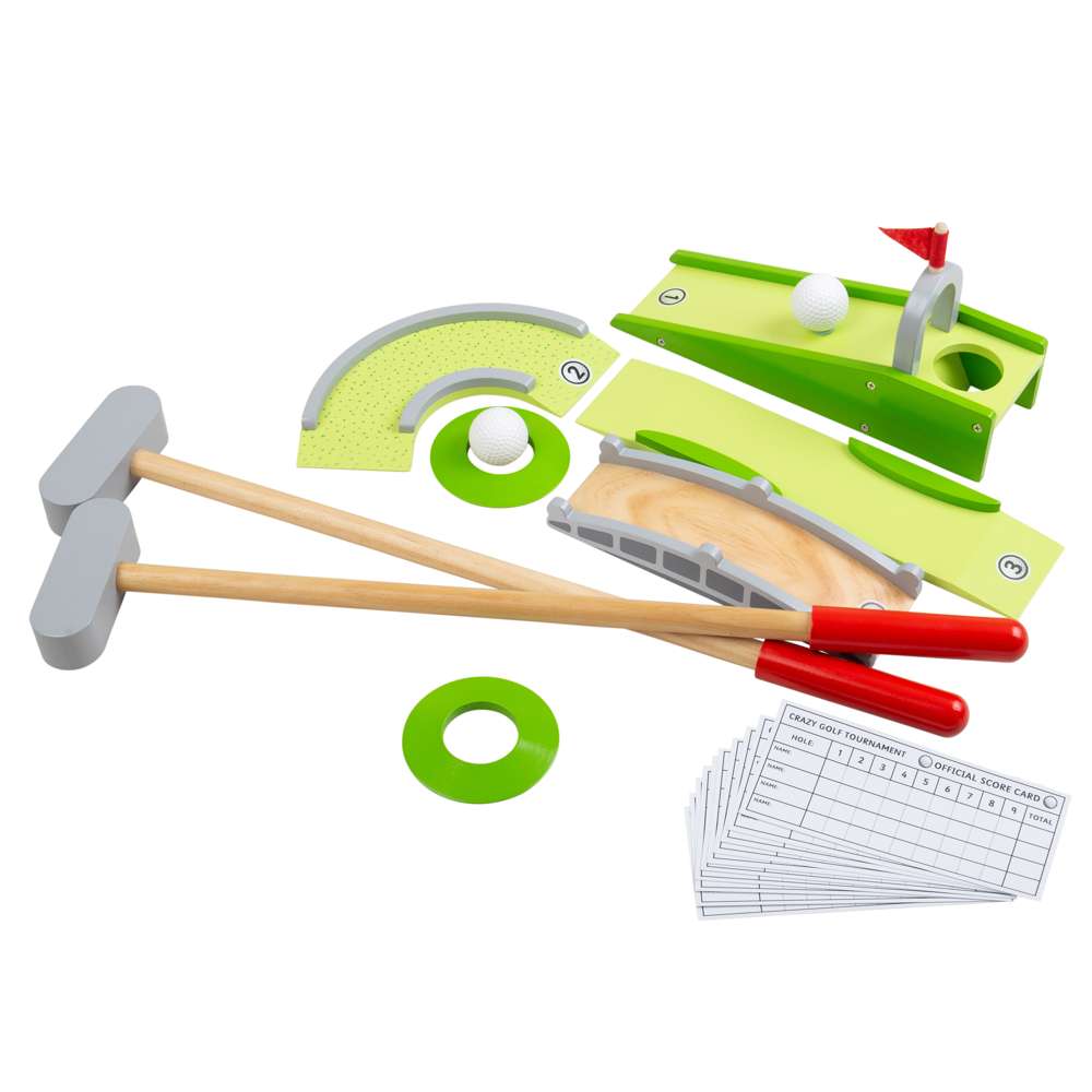 Kids Wooden Crazy Golf Toy Set