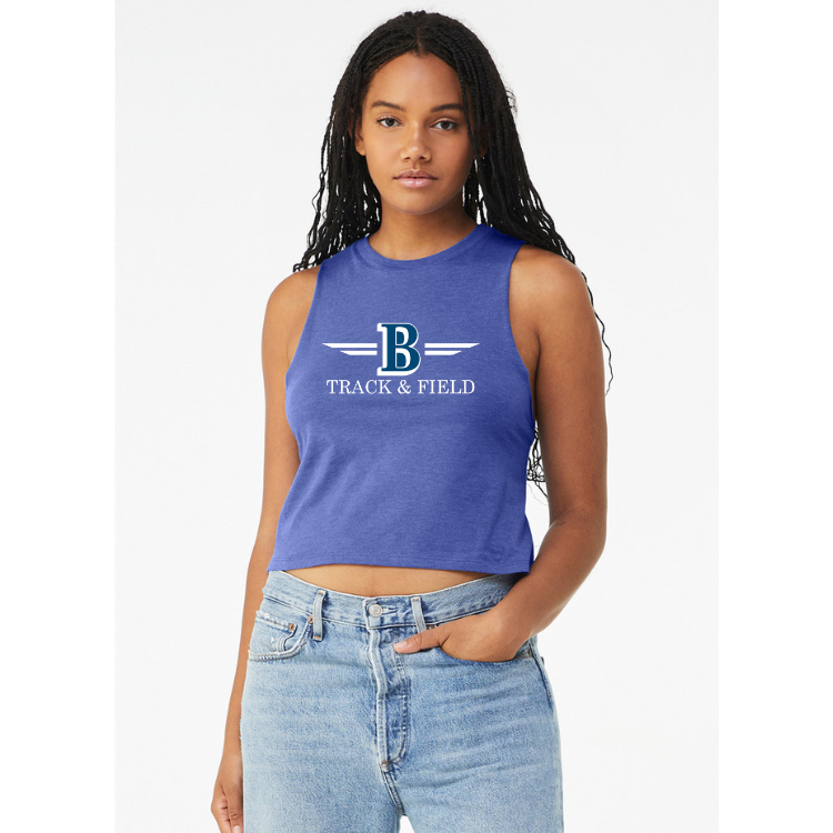 Bromfield Track & Field -  Bella + Canvas Ladies' Racerback Cropped Tank (6682)