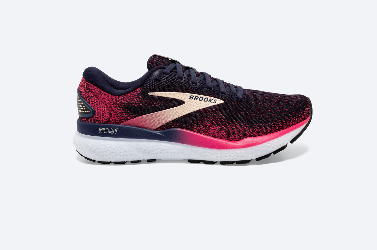 Brooks Womens Ghost 16 - Peacoat/Raspberry/Apricot (1204071D422)