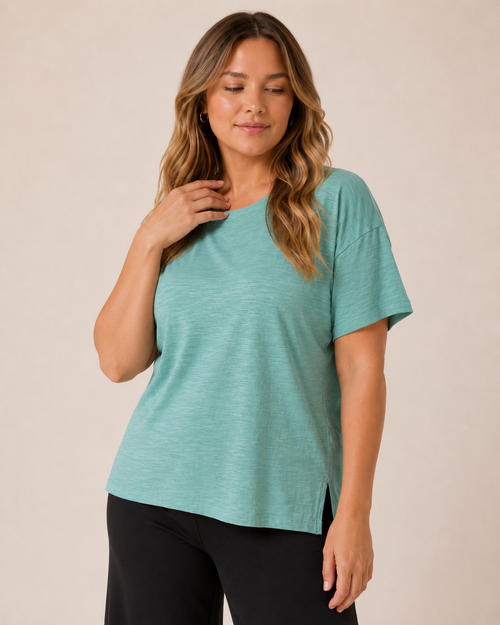 Essential Cotton Slub Tee in Sagebrush