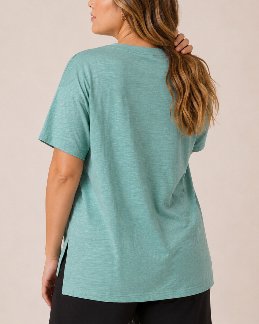 Essential Cotton Slub Tee in Sagebrush