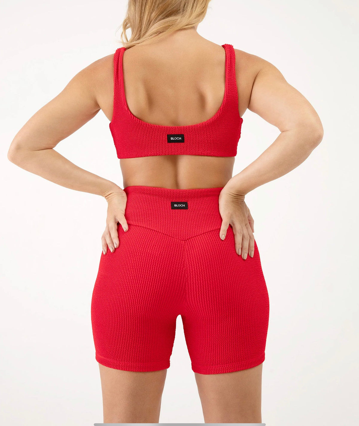 DBP222 - Ladies Crimson High Waisted 5â Biker Shorts - Select Size