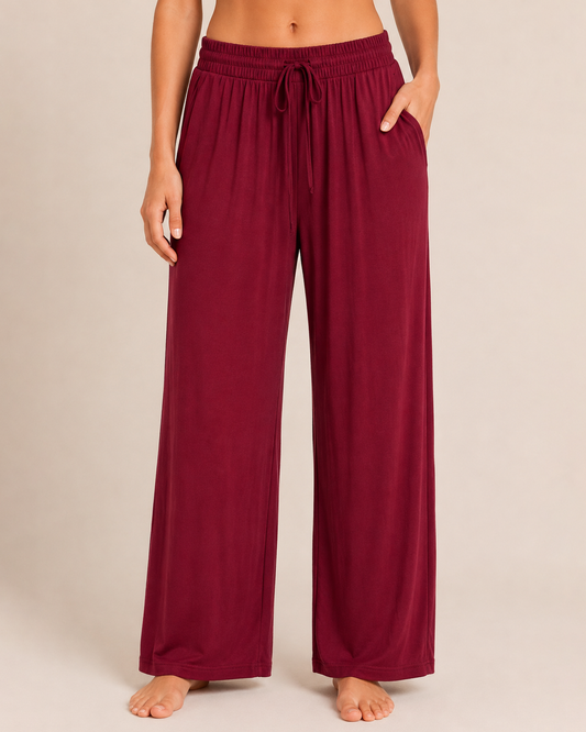 Dream Soft Pajama Bottoms in Cabernet