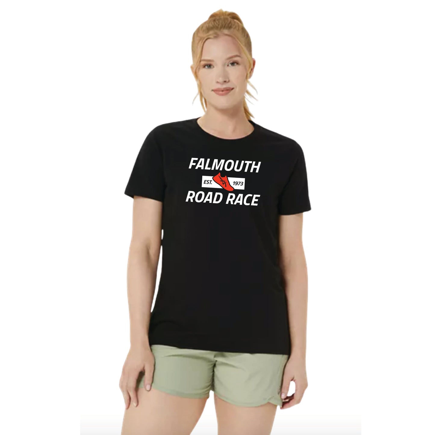 ASICS Falmouth Road Race 2026 - ASICS Women's PR Poly Cotton Short Sleeve Tee Black (2012D014) (FRR26-02)