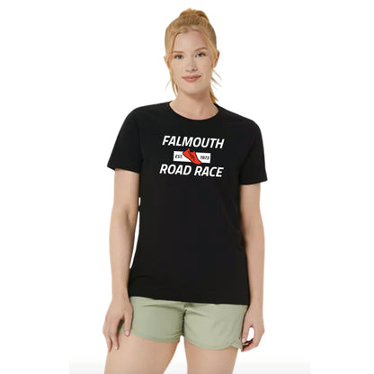 ASICS Falmouth Road Race 2026 - ASICS Women's PR Poly Cotton Short Sleeve Tee Black (2012D014) (FRR26-02)
