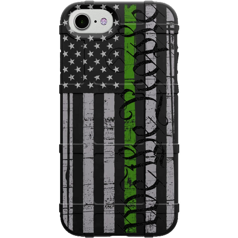 We the People Thin Green Line Assaulting Forward Subdued Flag Custom Printed Case Design for Apple, Samsung, Google & Motorola Phone Models