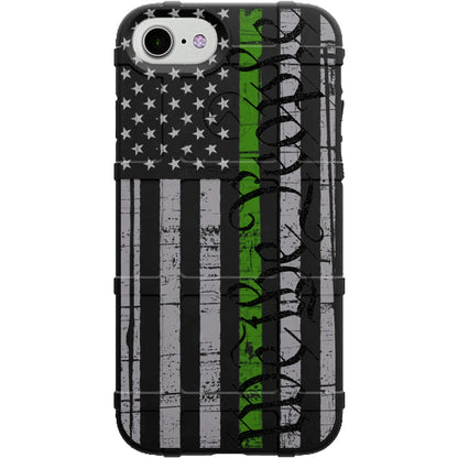We the People Thin Green Line Assaulting Forward Subdued Flag Custom Printed Case Design for Apple, Samsung, Google & Motorola Phone Models
