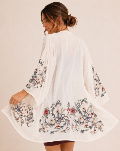 Floral Escape Cream Kimono