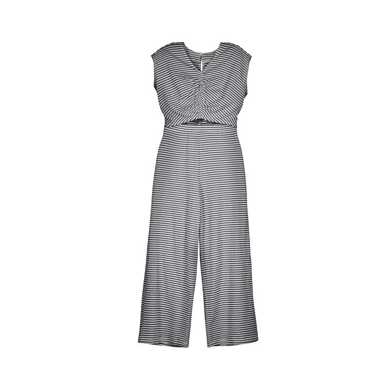 Black & White Stripes Jumpsuit - Select Size