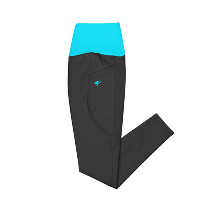 GymBum UK Luminous Surge Pocket Leggings - Summit Blue