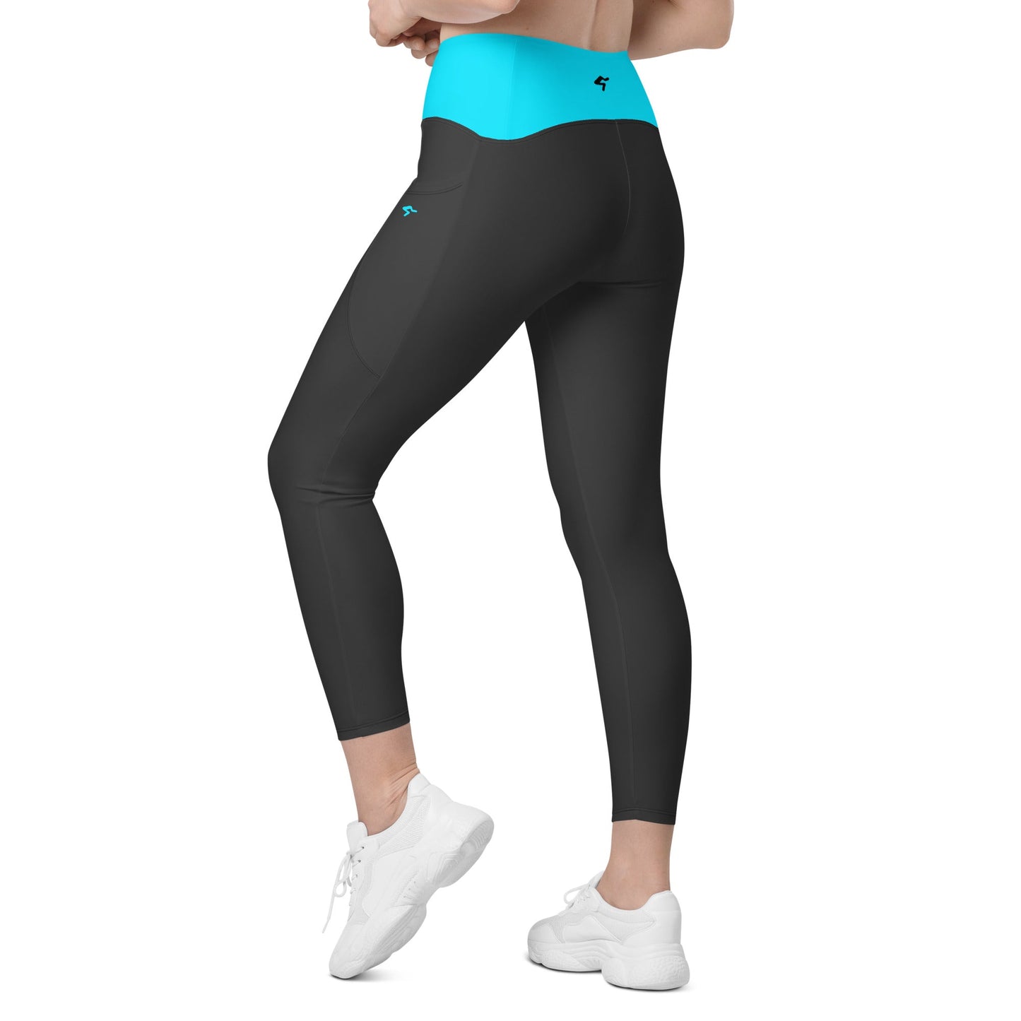 GymBum UK Luminous Surge Pocket Leggings - Summit Blue