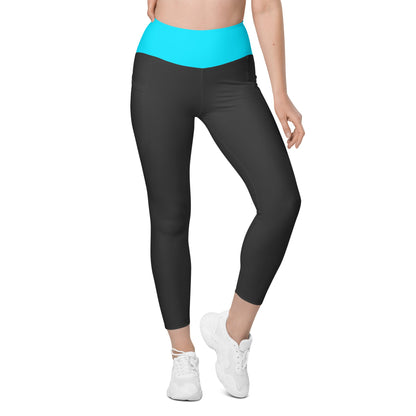GymBum UK Luminous Surge Pocket Leggings - Summit Blue