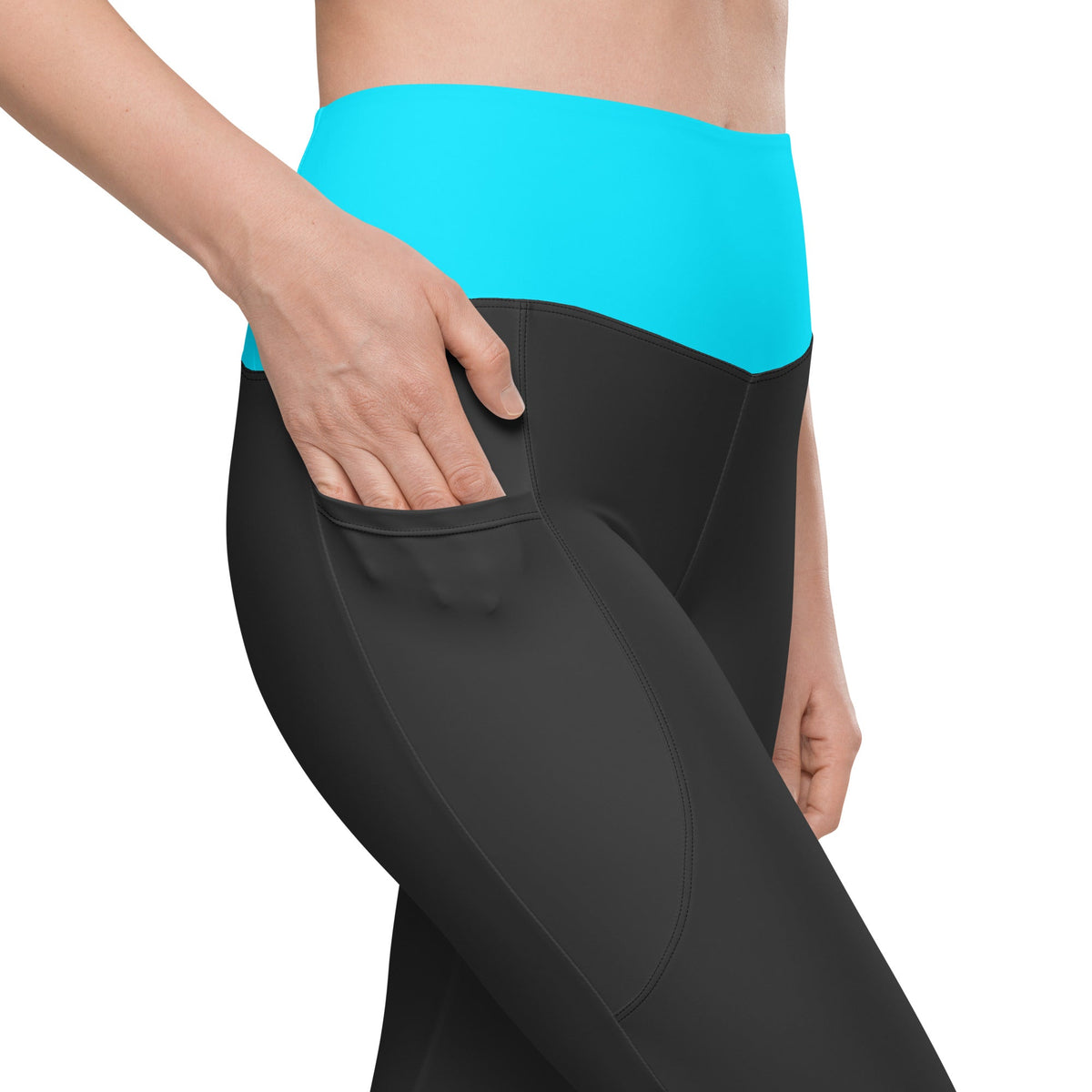 GymBum UK Luminous Surge Pocket Leggings - Summit Blue