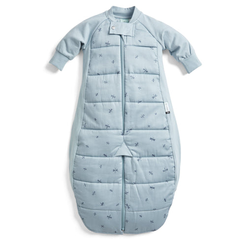 ergoPouch - Organic Winter Long Sleeved 2 in 1 Sleeping Suit Bag - Dragonflies 2.5 TOG