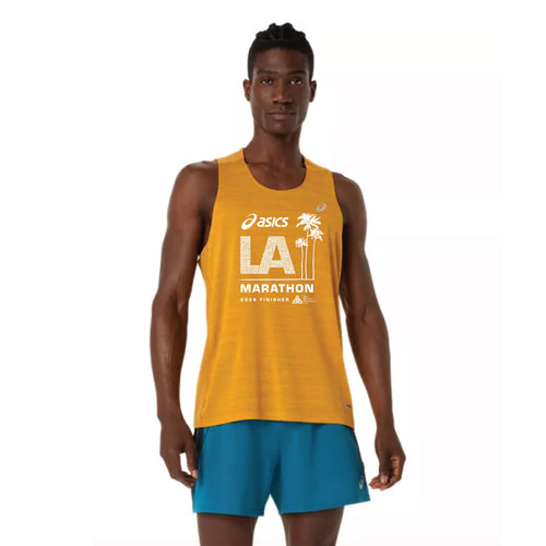 2026 ASICS Los Angeles Marathon FINISHER -  ASICS Men's Road Singlet Yamabuki (2011D478) (LA26-31)