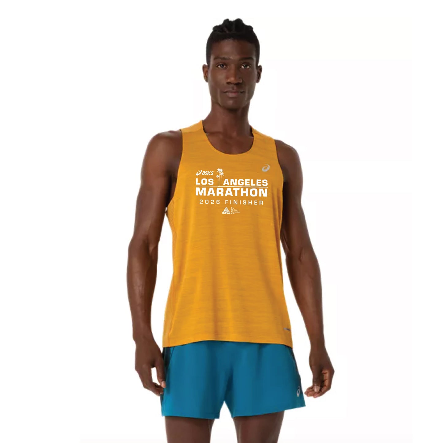 2026 ASICS Los Angeles Marathon FINISHER -  ASICS Men's Road Singlet Yamabuki (2011D478) (LA26-29)