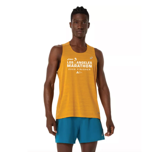 2026 ASICS Los Angeles Marathon FINISHER -  ASICS Men's Road Singlet Yamabuki (2011D478) (LA26-29)