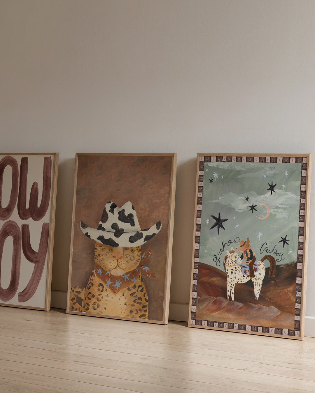 Howdy- Leopard Cow Print Hat Print