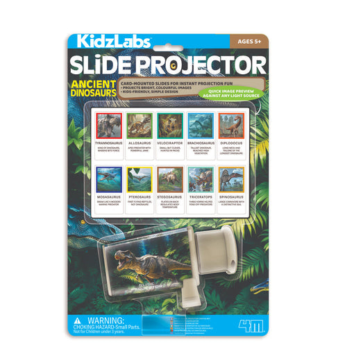 4M Kidzlabs Slide Projector Dino- Kids Projectors with Dinosaur Slides, STEM Toy