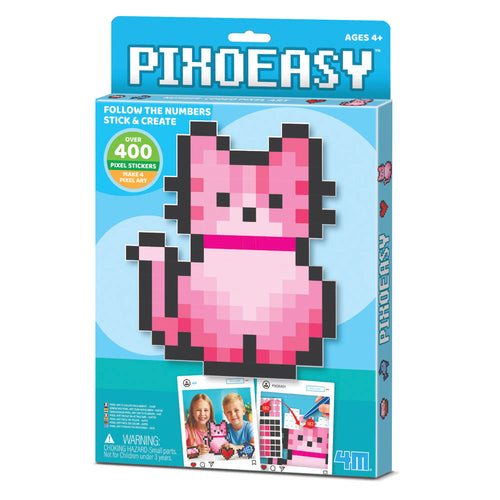 4M Pixoeasy Cat-Pixel Art Making Kit for Kids with Mosaic Pieces & Display Stand