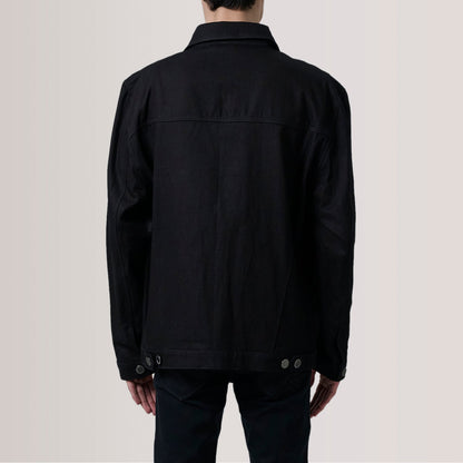 Eddie Black Oversized Denim Trucker Jacket