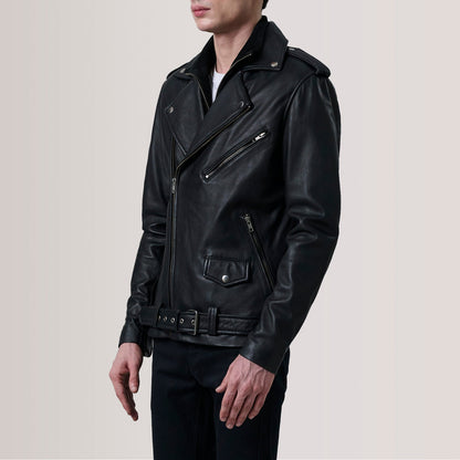 Kole Black Leather Double Rider Jacket