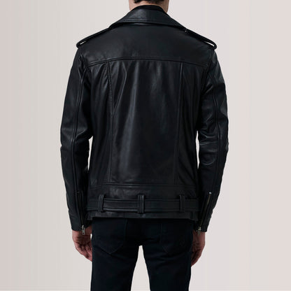 Kole Black Leather Double Rider Jacket