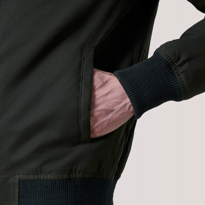 Morrison Olive Canvas Bomber Jacket