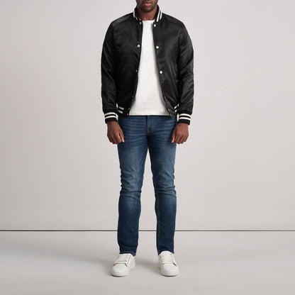 Xander Black Varsity Jacket