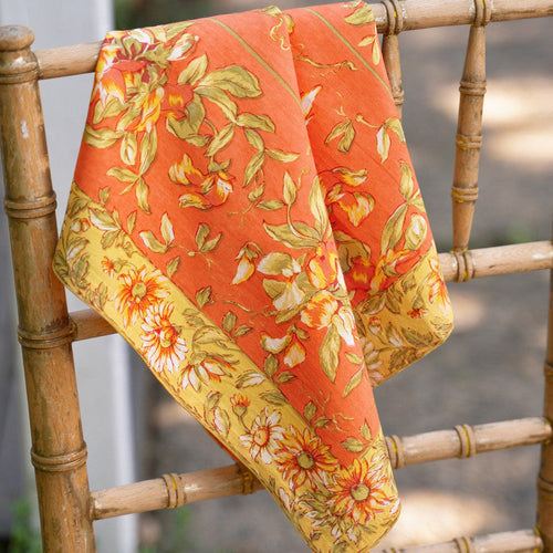 April Cornell - Sweet Pea Napkins - Coral, Set of 4
