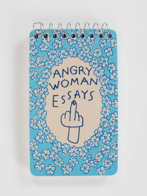 Angry Woman Essays 3x5 Spiral Notebook