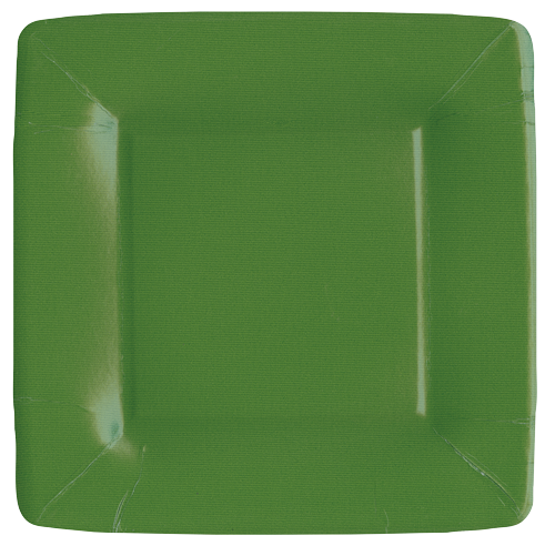 Grosgrain Border Hunter Green Square Caspari Salad/Dessert Plates