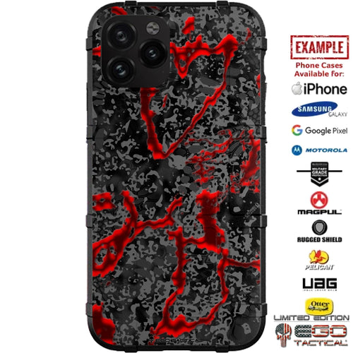 Kryptek Obskura Lava Official Camouflage Pattern Custom Printed Case Design for Apple, Samsung, Google & Motorola Phone Models
