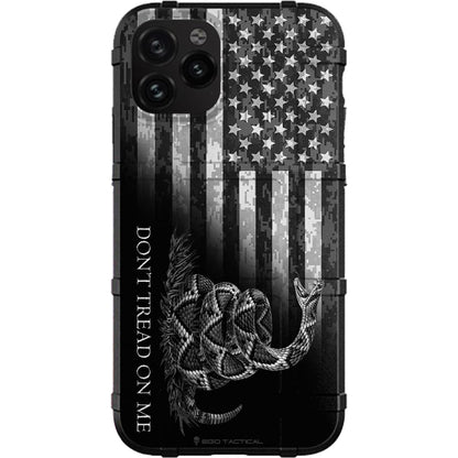 Don't Tread on Me Flag Black Camo Flag Rev Custom Printed Case Design for Apple, Samsung, Google & Motorola Phone Models