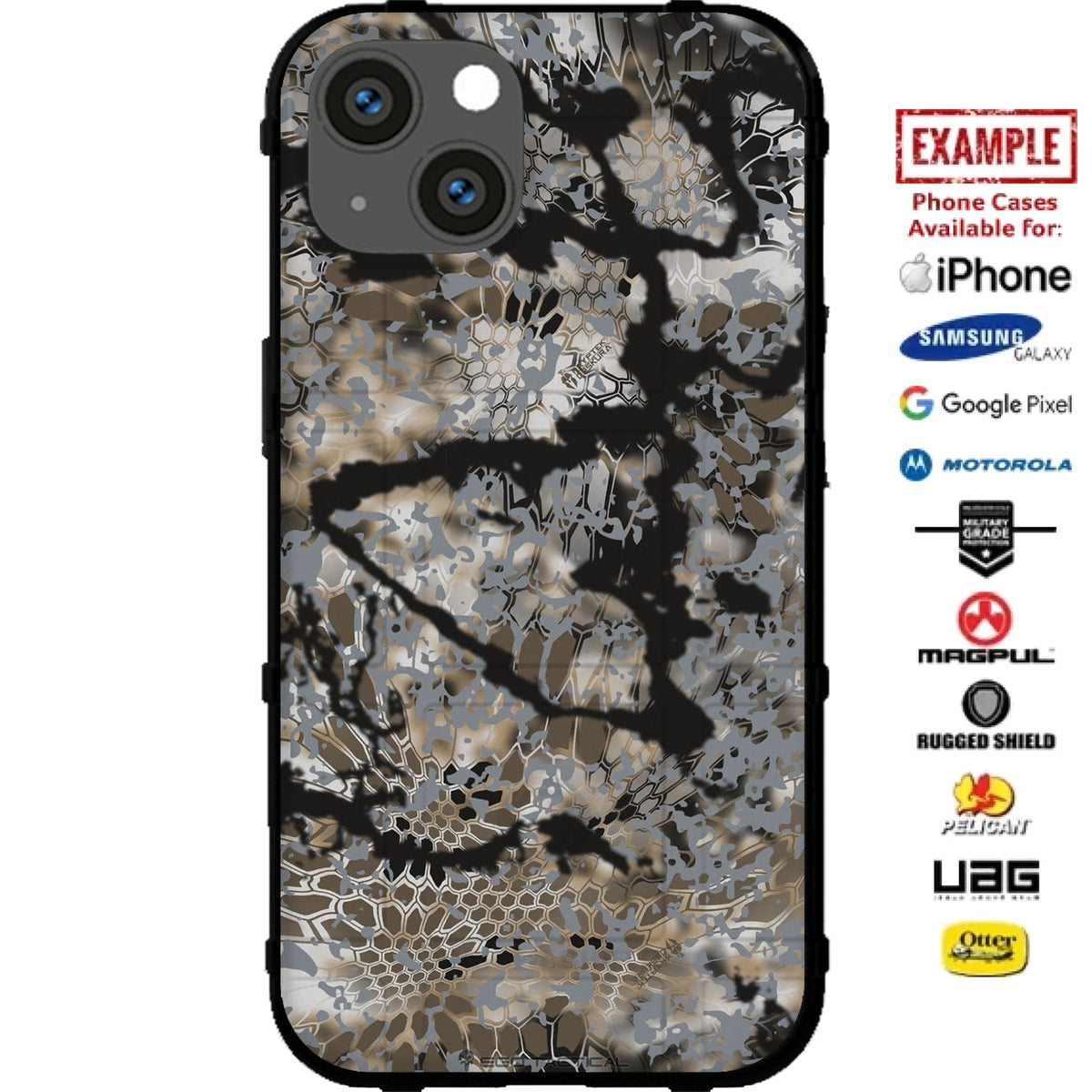 Kryptek Obskura Skyfall Official Camouflage Pattern Custom Printed Case Design for Apple, Samsung, Google & Motorola Phone Models