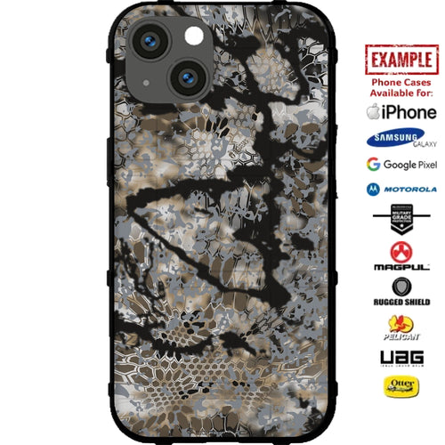 Kryptek Obskura Skyfall Official Camouflage Pattern Custom Printed Case Design for Apple, Samsung, Google & Motorola Phone Models