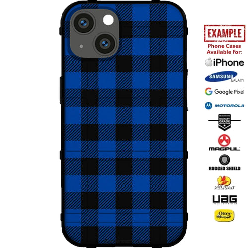 Lumberjack Flannel Pattern Custom Printed Case Design for Apple, Samsung, Google & Motorola Phone Models