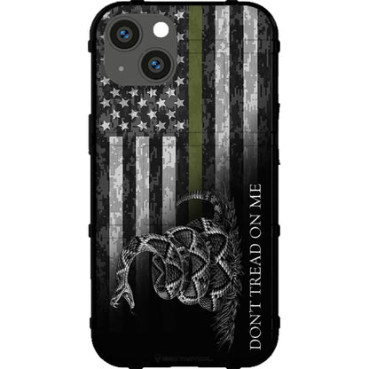 Don't Tread on Me Flag Black Thin Line Camo Flag Rev Custom Printed Case Design for Apple, Samsung, Google & Motorola Phone Models